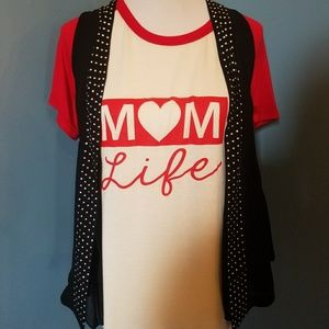 Black studded vest